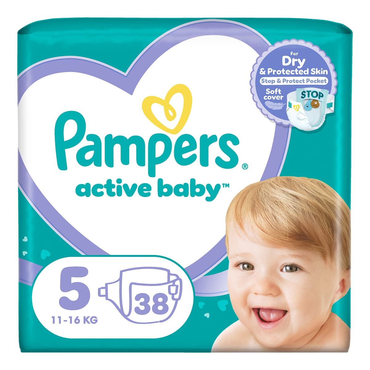 Підгузки Pampers Active Baby Розмір 5 (11-16 кг) 38 шт 741539