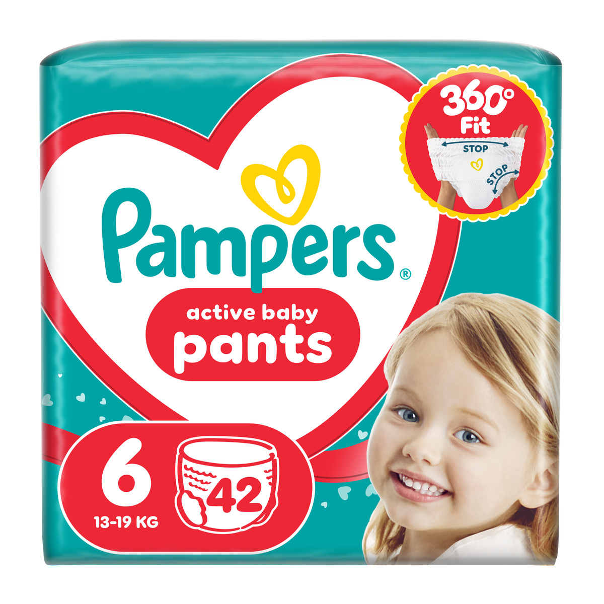 Підгузки-трусики Pampers Active Baby Pants Розмір 6 (13-19 кг) 42 шт 737930