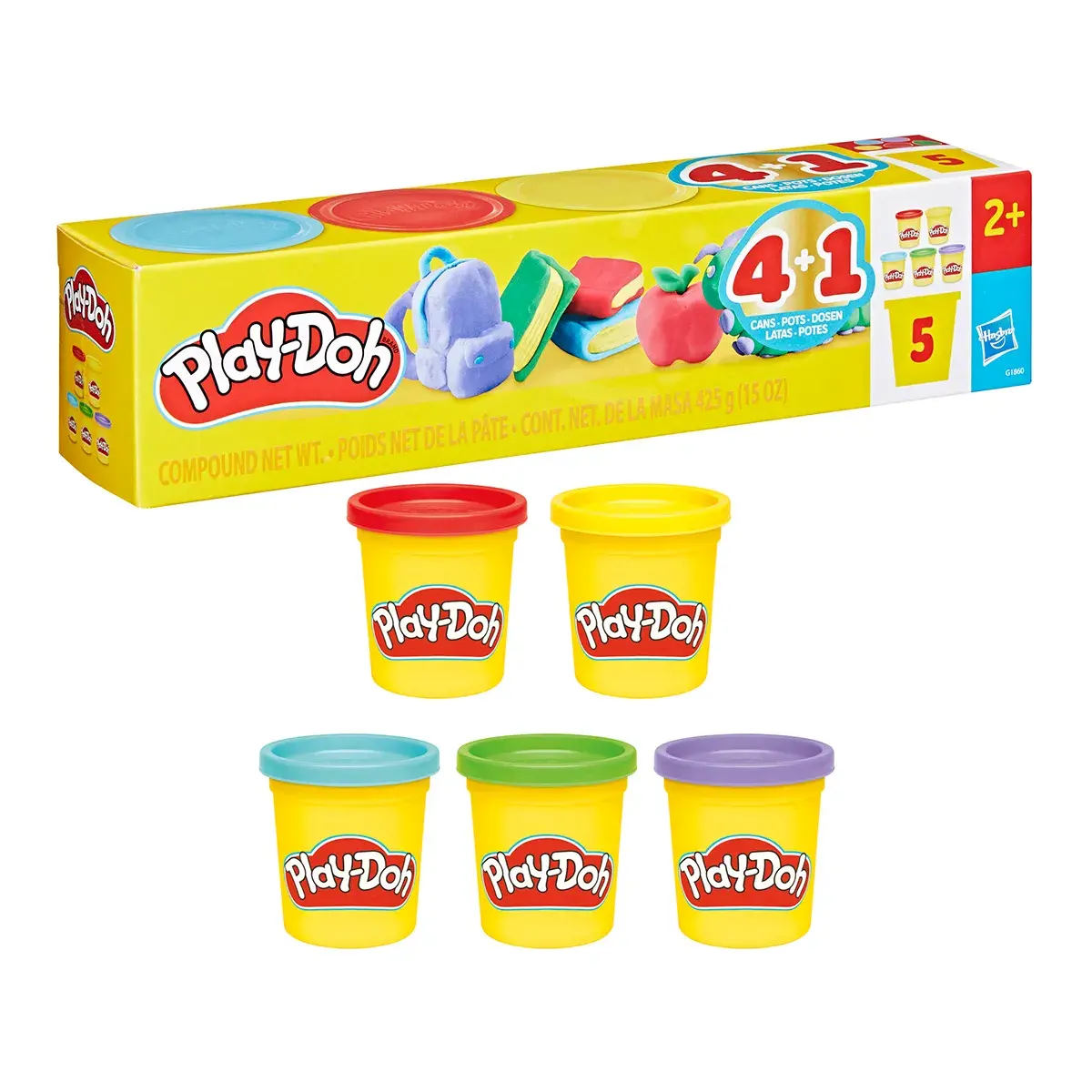 Набір для ліплення Play-Doh Повернення до школи 5 баночок (G1860) — фото 2