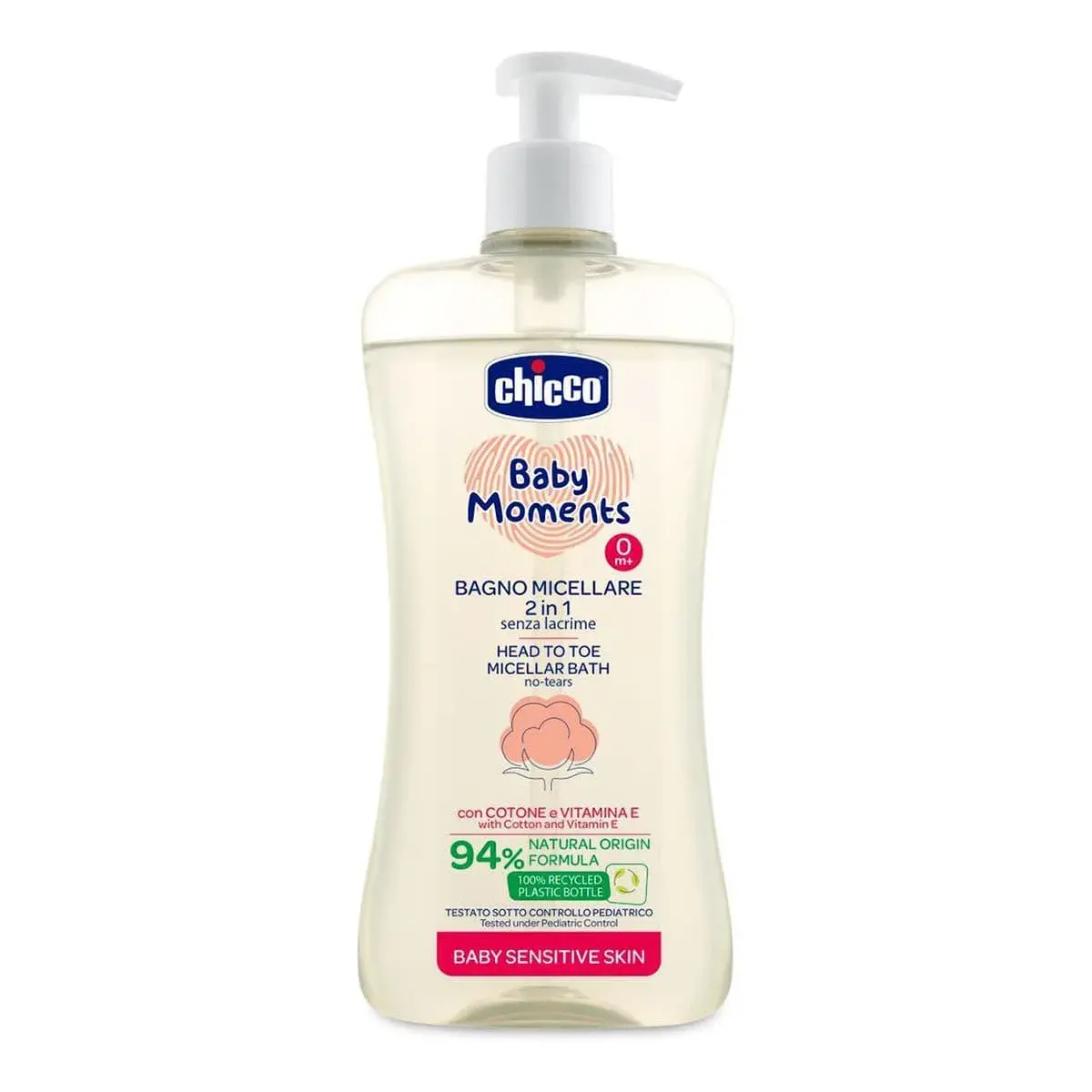 Шампунь-гель Chicco міцелярний Baby Moments Без сліз 500 мл 10241.00