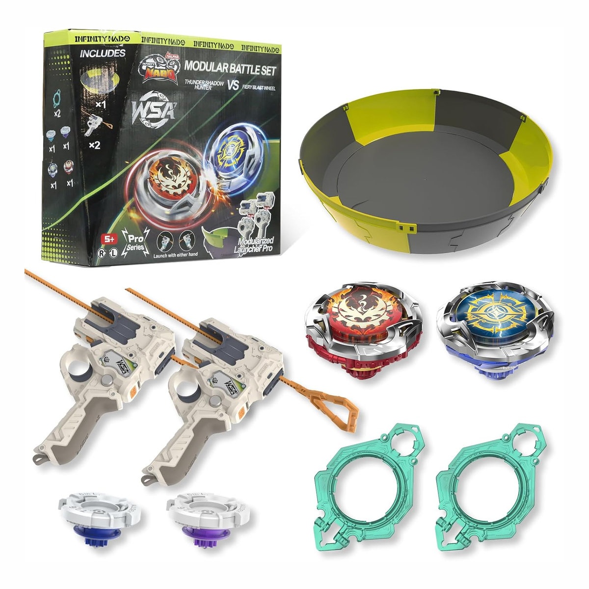 Набір Infinity Nado VII Pro Series Modular Battle Set Громовий Мисливець Тіней та Вогняне Колесо Вибуху (EU664181) — фото 2