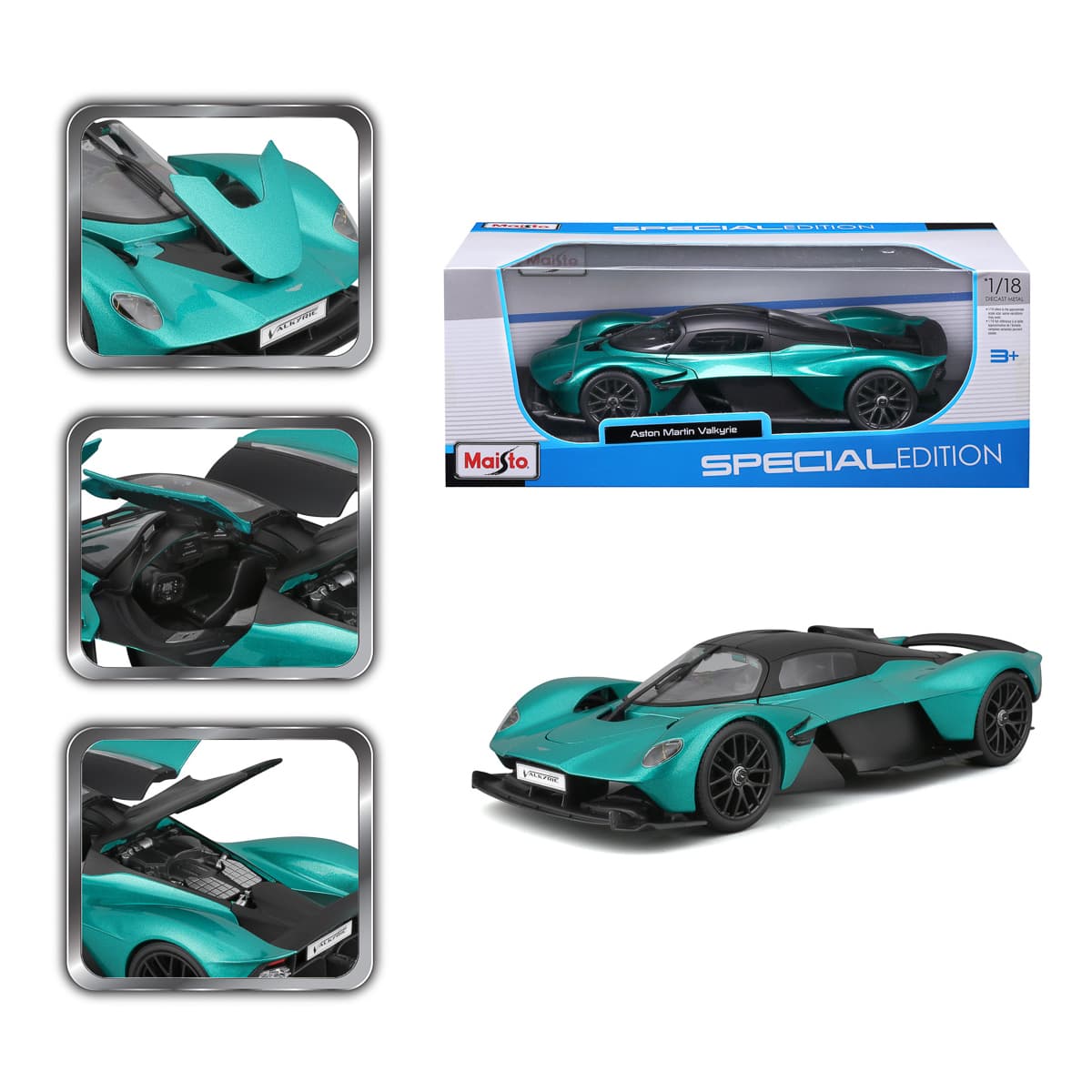 Автомодель Maisto Aston Martin Valkyrie, 31465GREEN — фото 9