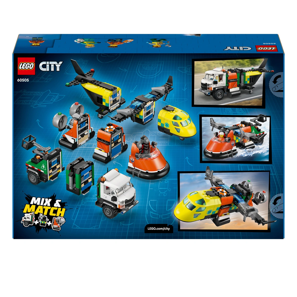 LEGO City Great Vehicles Ремікс літака, вантажівки та судна на повітряній подушці 60505 — фото 8