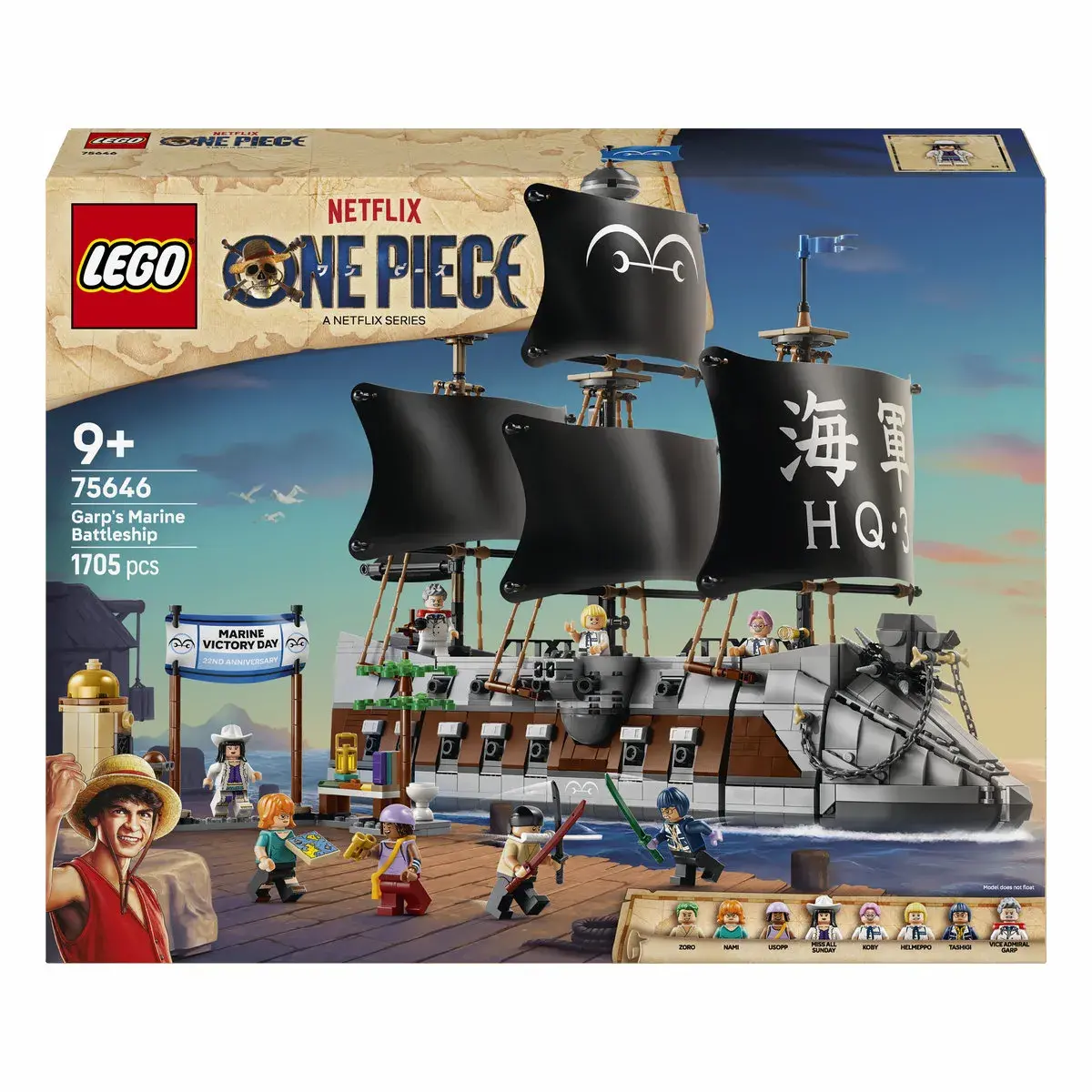 LEGO ONE PIECE Морський бойовий корабель Ґарпа 75646
