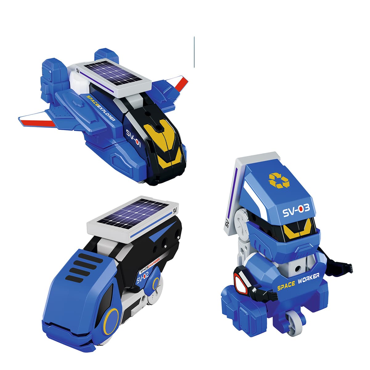 Набір-конструктор 3 в 1 Blue Rocket STEM Cosmic Adventures із сонячною панеллю, XT1803088