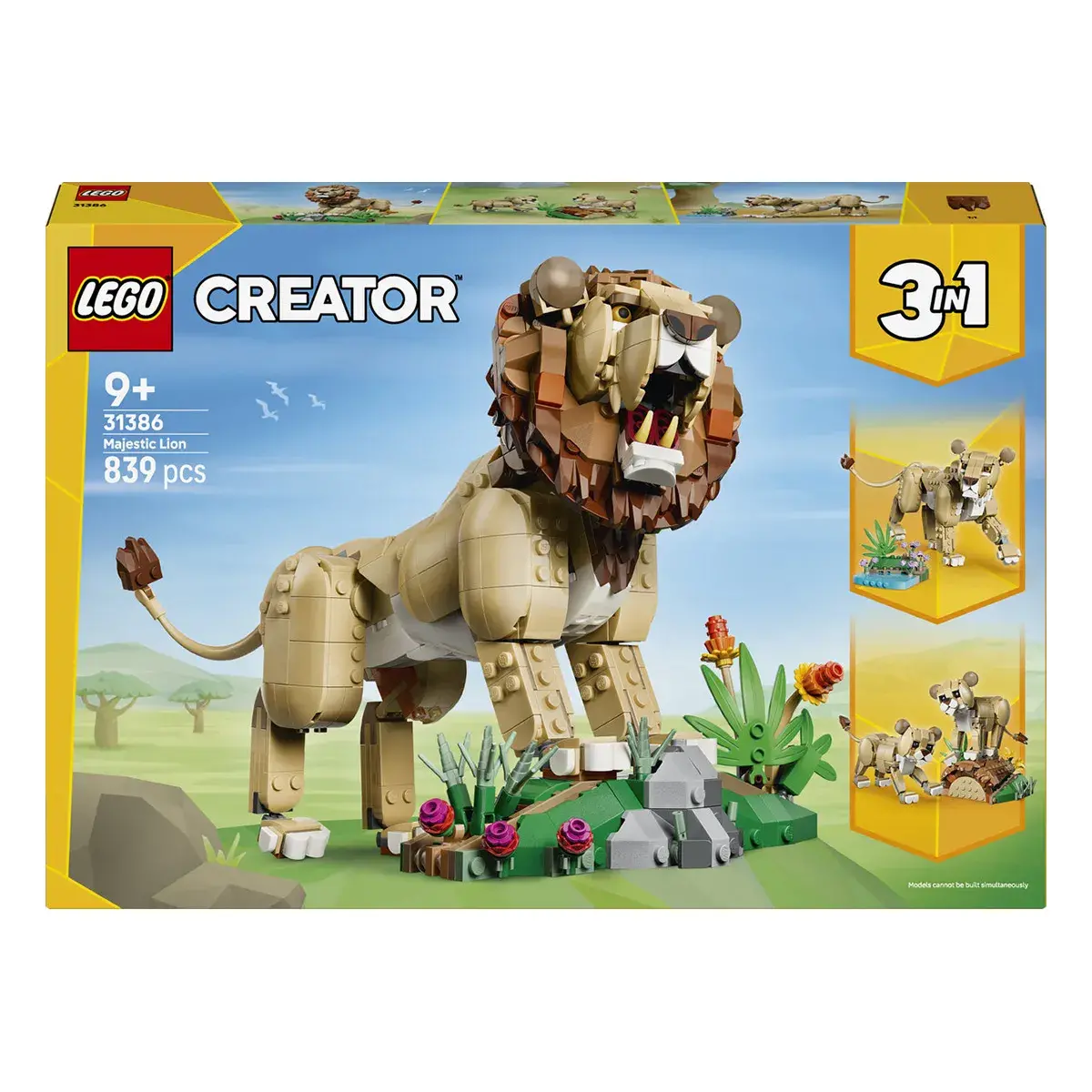 LEGO Creator Дикі тварини: Величний лев 31386