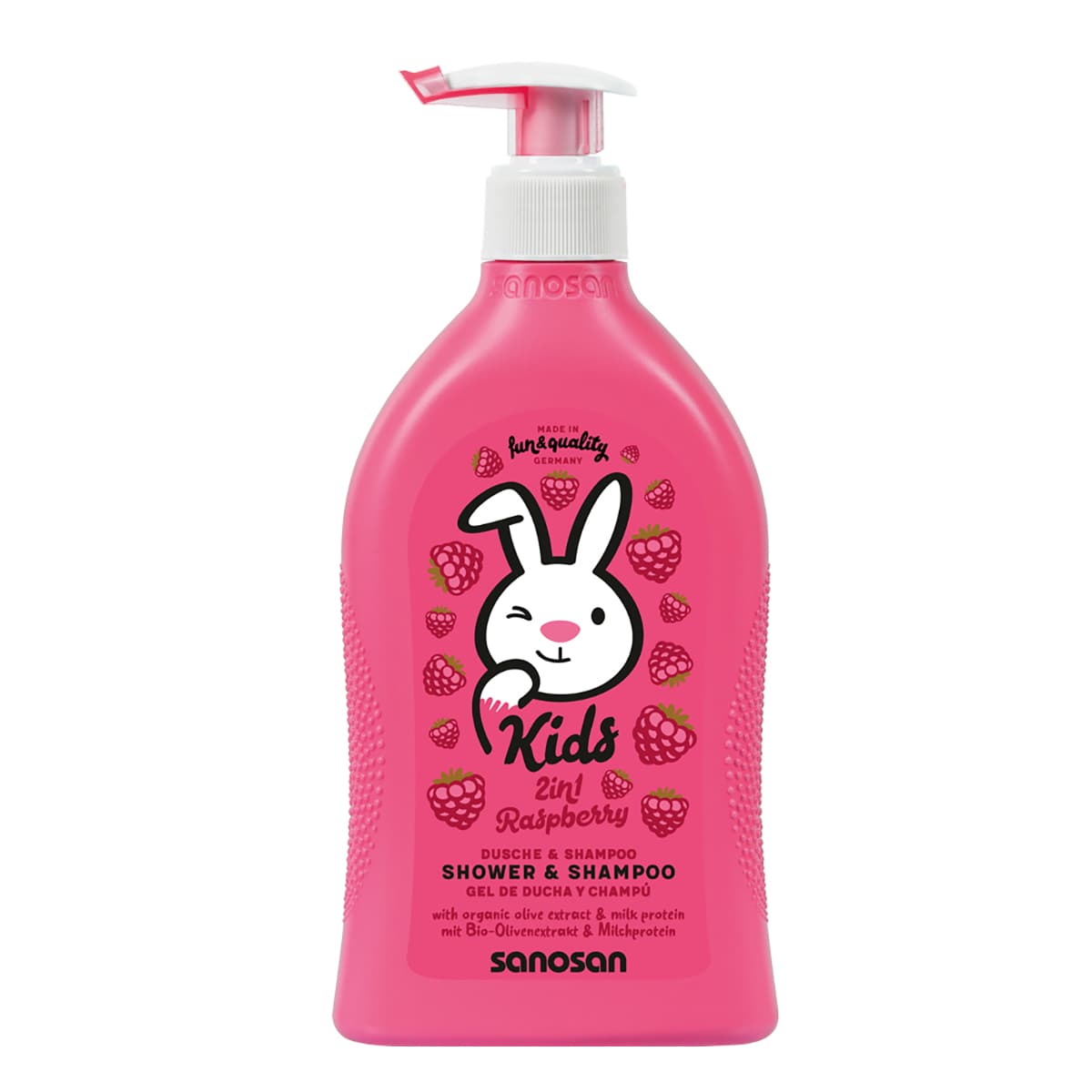 Дитячий шампунь-гель для купання Sanosan Kids 2-в-1 Raspberries 400 мл 40898230