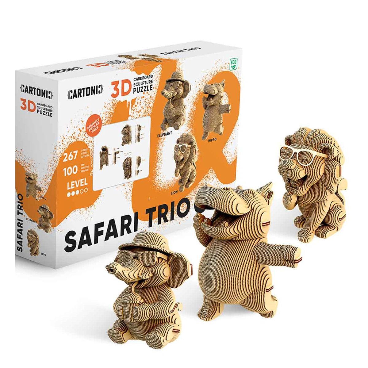 Картонний конструктор Cartonic 3D Puzzle Safari Trio