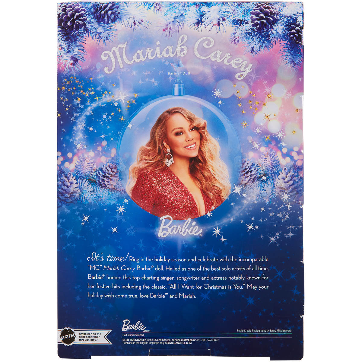 Колекційна лялька Barbie Holiday Celebration Collectible Mariah Carey, HJX17 — фото 7