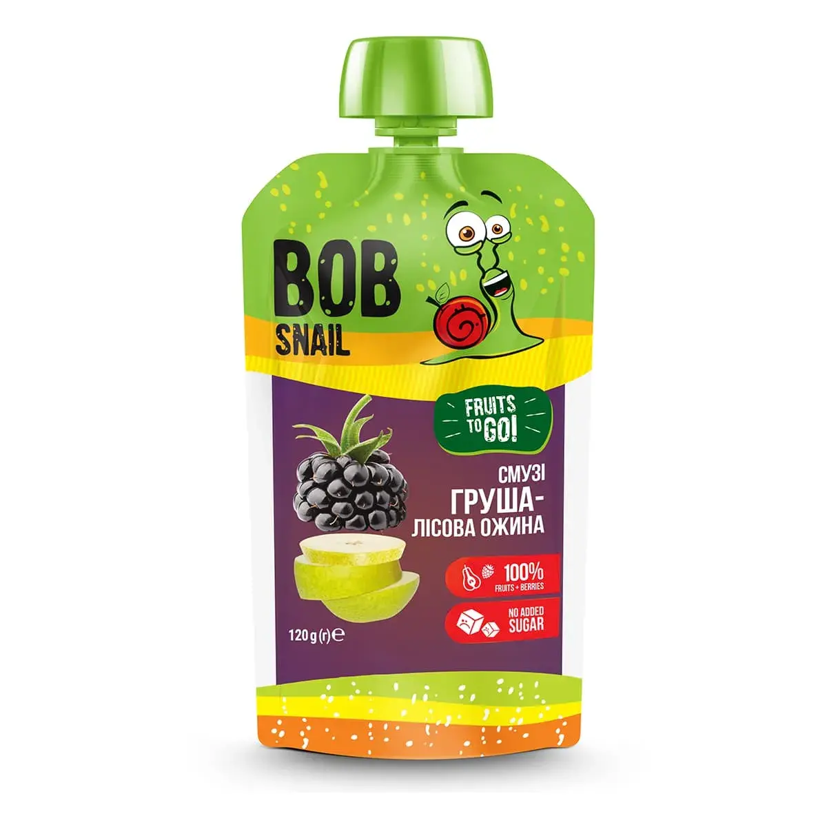 Пюре Bob Snail Смузі Груша Лісова Ожина 120 г