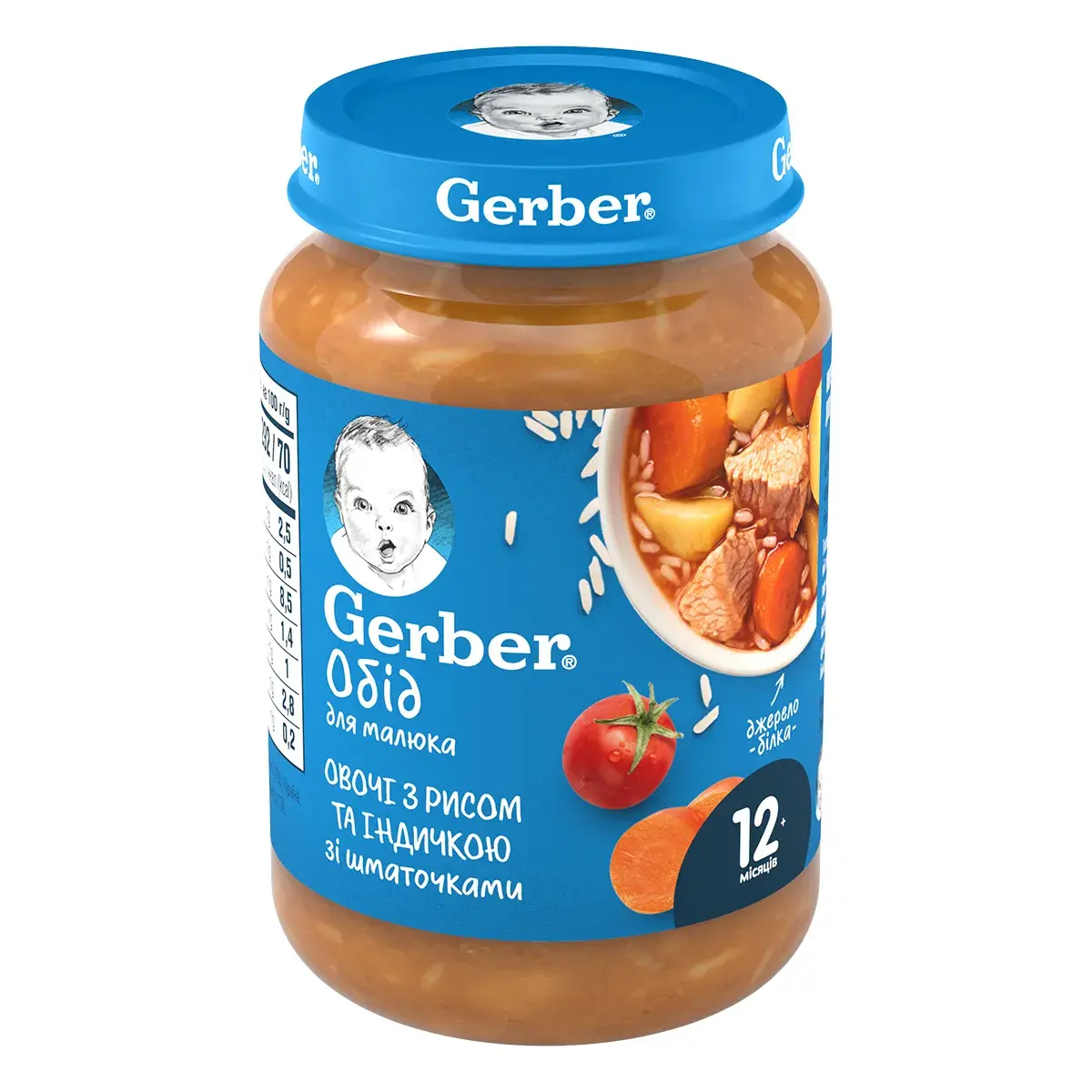 Пюре Gerber Рагу Індичка Рис 190 г