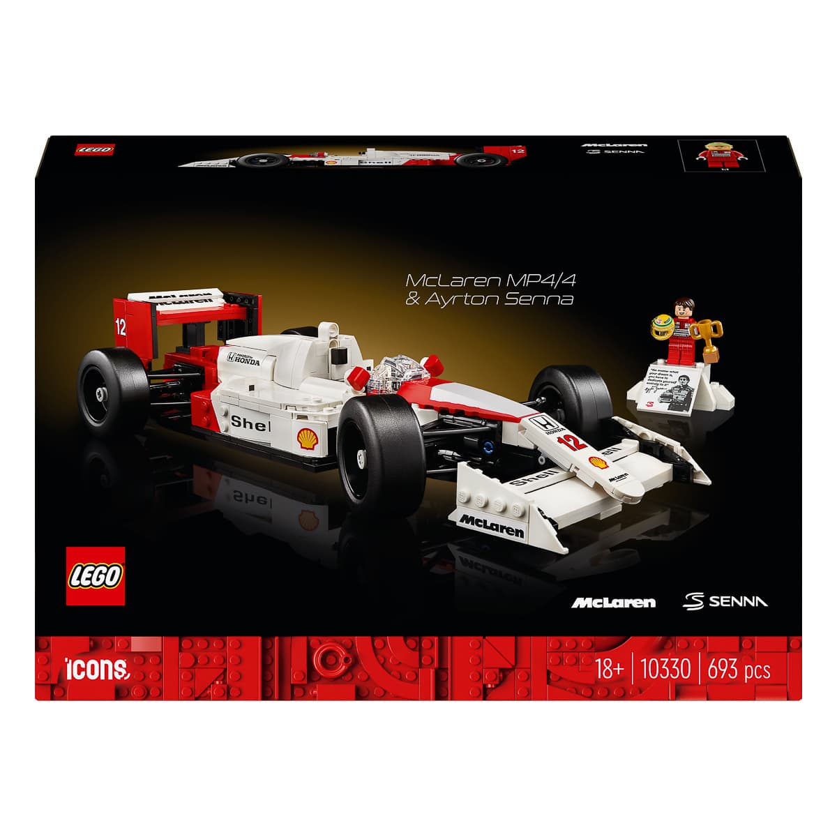 LEGO ICONS McLaren MP4/4 і Айртон Сенна 10330