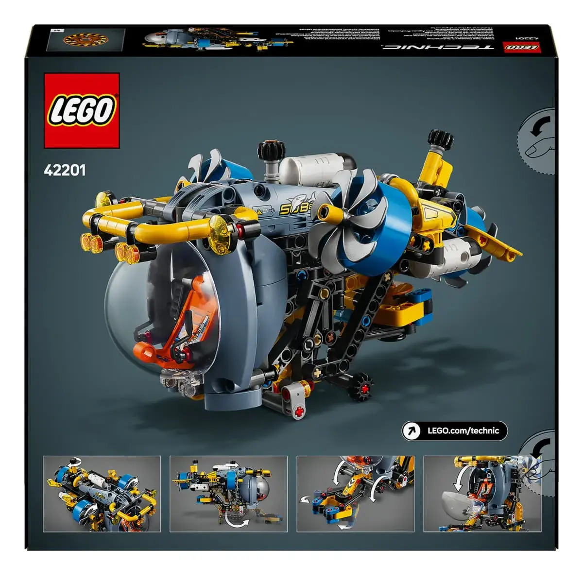 LEGO Technic Глибоководний дослідницький підводний човен 42201 — фото 6