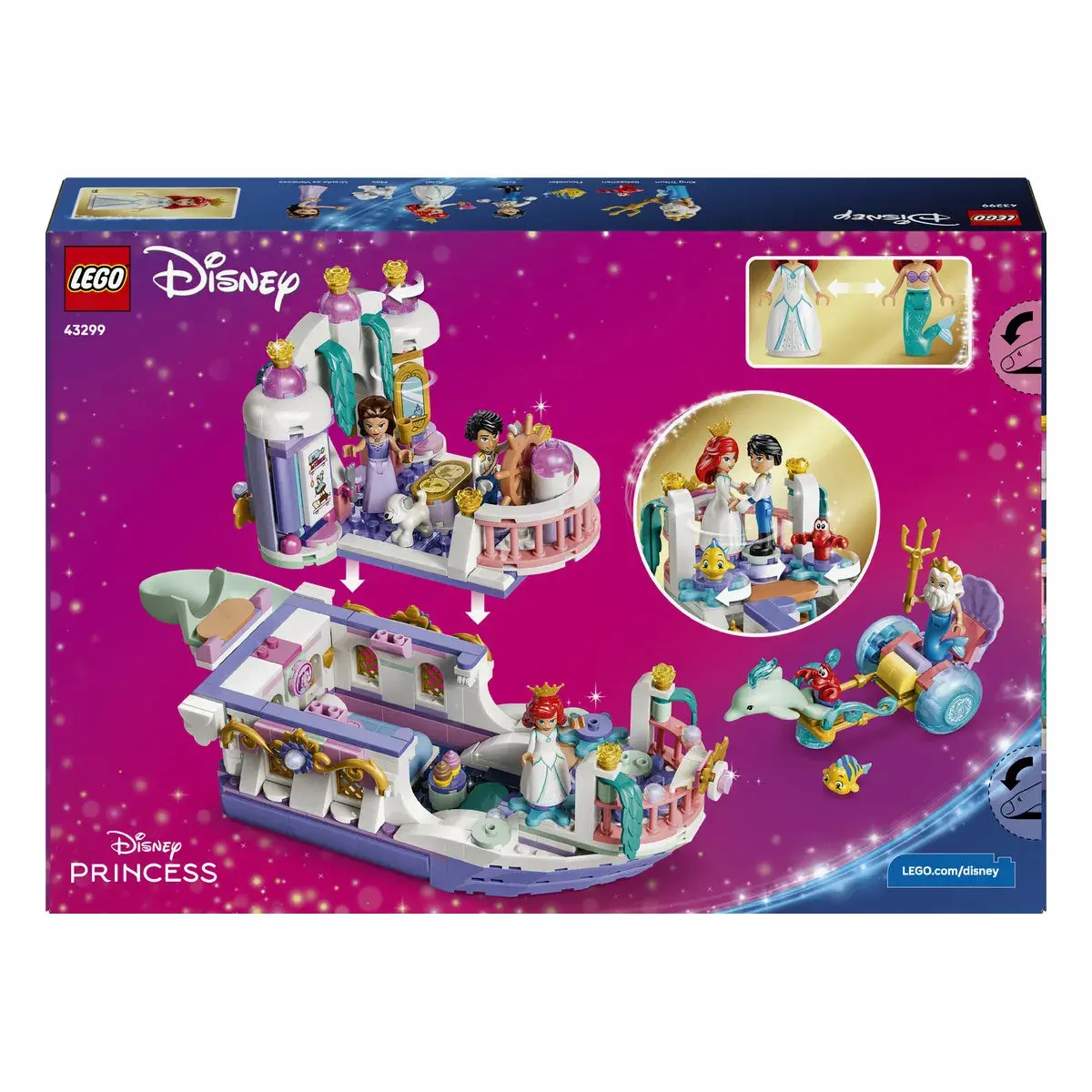 LEGO Disney Princess Королівський весільний човен Аріель 43299 — фото 8