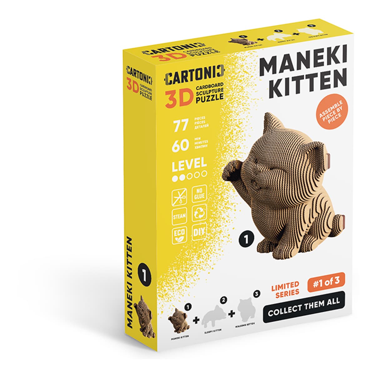 Картонний конструктор Cartonic 3D Puzzle Maneki Kitten, CARTMNMANE