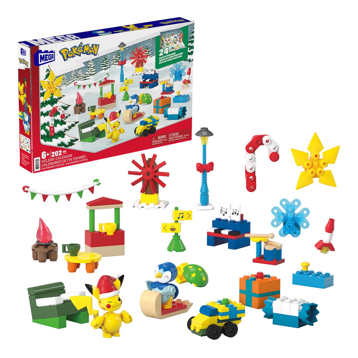 Адвент-календар-сюрприз Pokemon Mega Construx Зимові пригоди Покемонів, GYG99 — фото 2