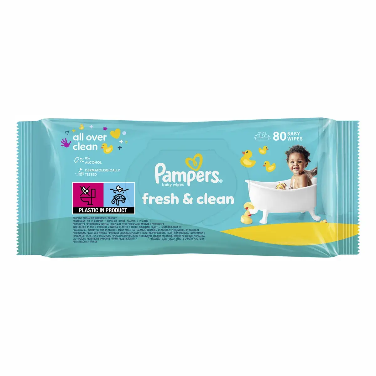 Вологі серветки Pampers Fresh Clean 80 шт (80778355)