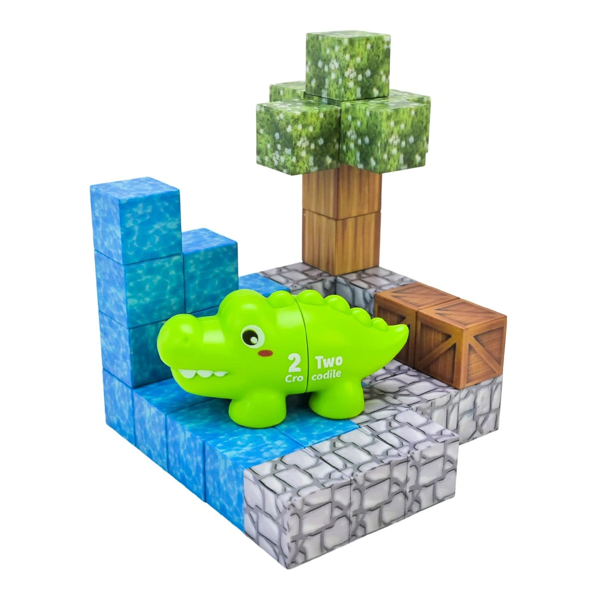Магнітний конструктор Shantou Solar Cubes Крокодил, JM921 — фото 2