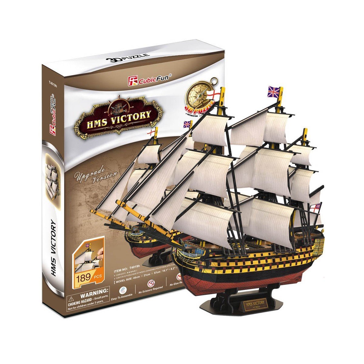 Тривимірна головоломка-конструктор CubicFun HMS Victory, T4019H