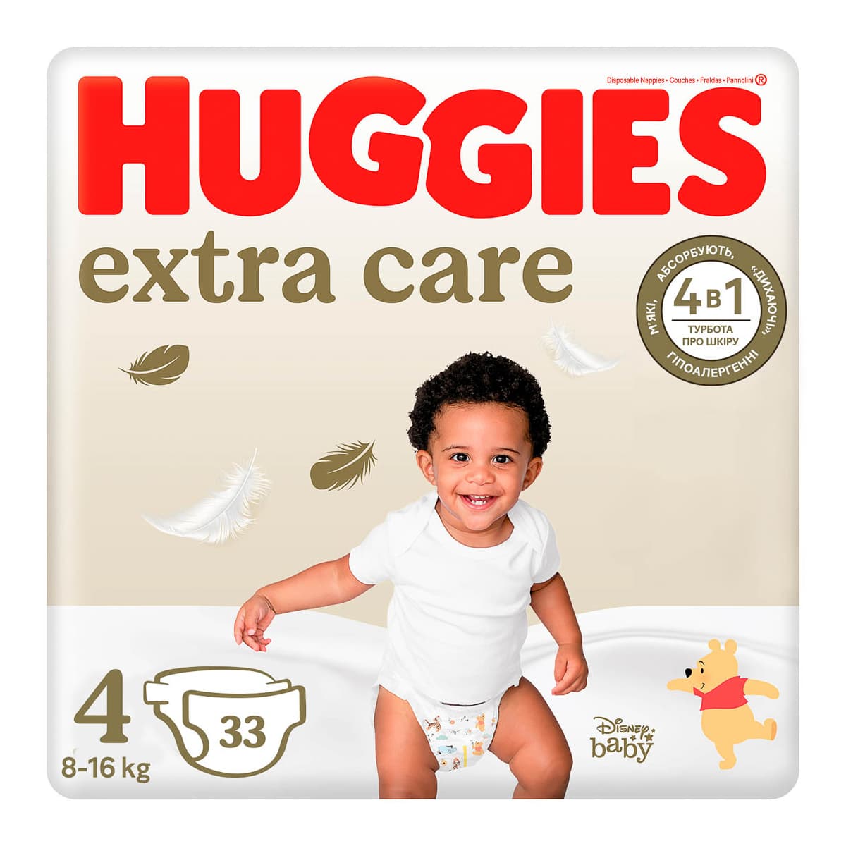Підгузки Huggies Extra Care Jumbo 4 (8-16 кг) 33 шт 2567341