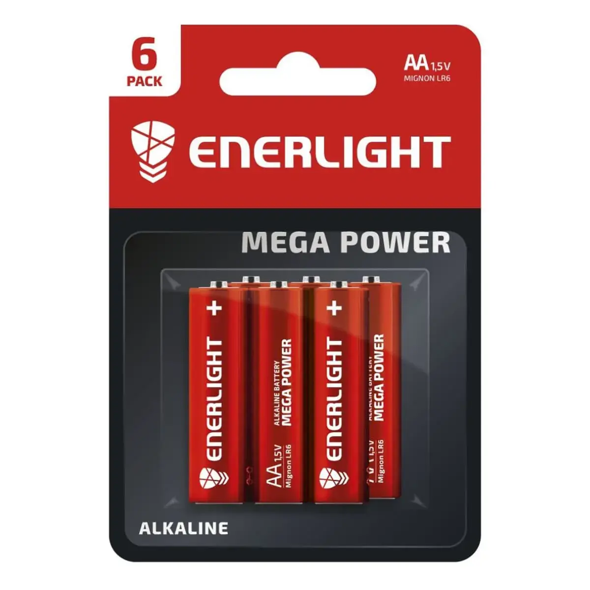 Батарейка Enerlight mega power AA BLI 6 шт, 90060106