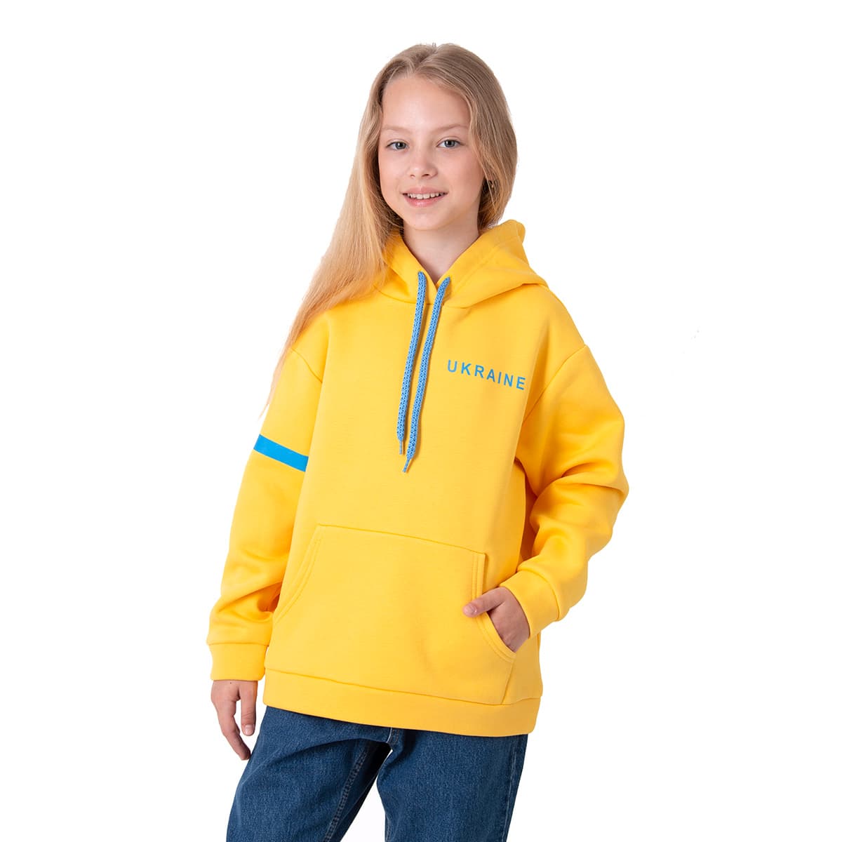 Худі утеплений Mevis Ukraine above all yellow