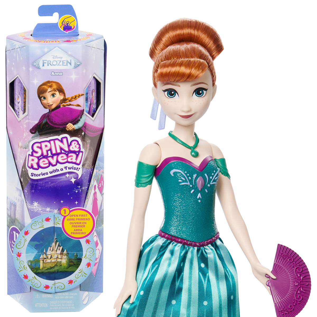 Набір-сюрприз Disney Frozen Spin and Reveal Зимова казка Анна, JBG60 — фото 2