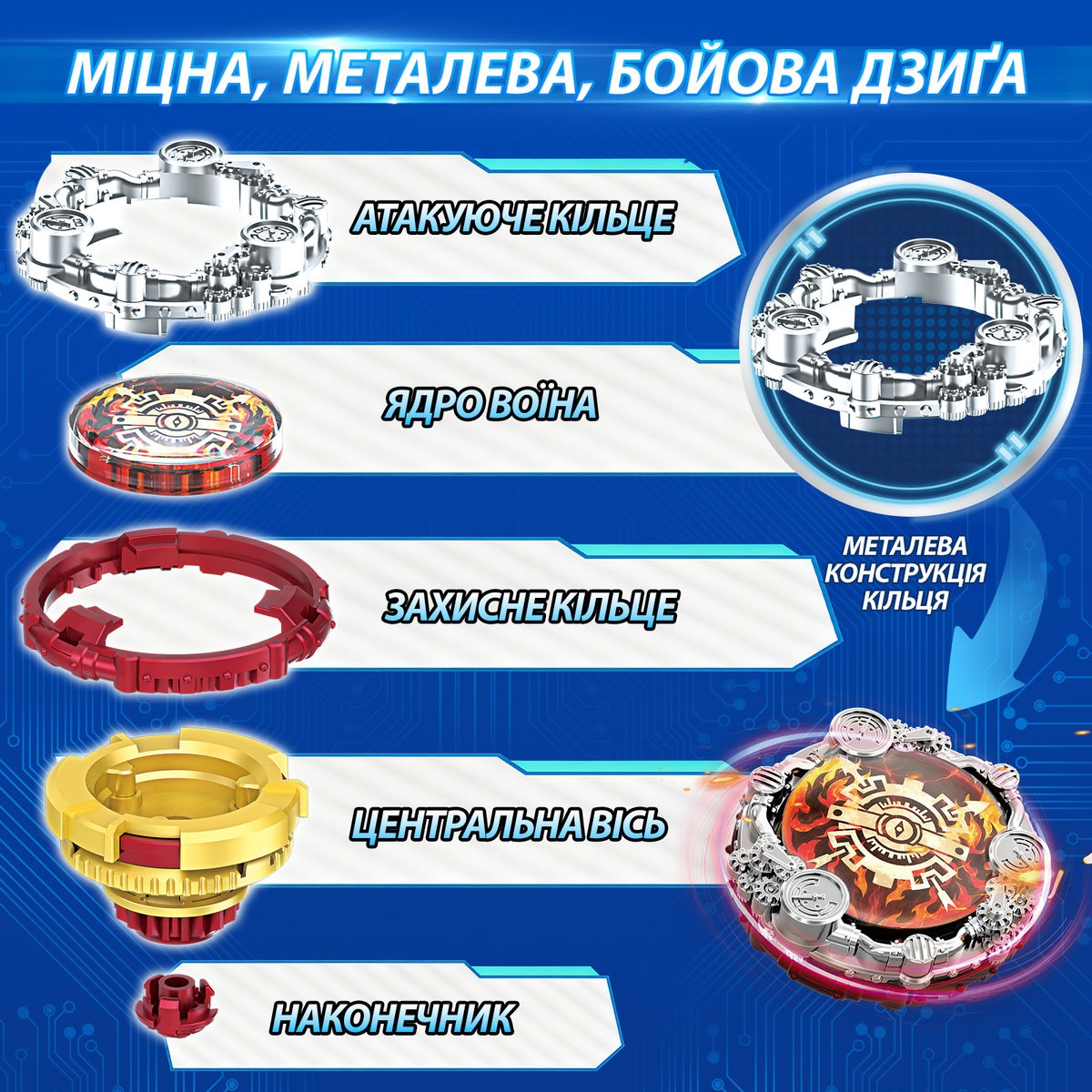 Дзига Infinity Nado VII Standard series Вогняне Колесо Вибуху (EU664113) — фото 12