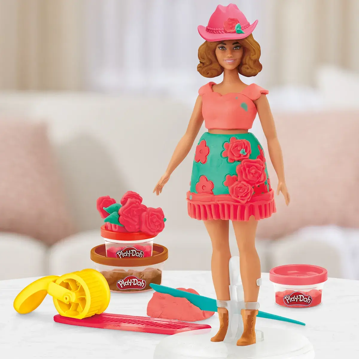 Набір для творчості з масою для ліплення Hasbro PD Barbie Квіти та бахрома (G1360) — фото 3