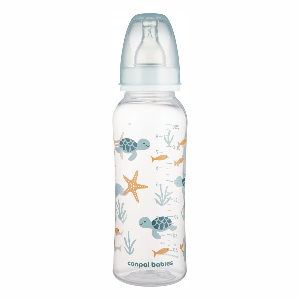 Пляшечка Canpol Babies Love&Sea блакитна 250 мл 12+ міс (11/870_blu)
