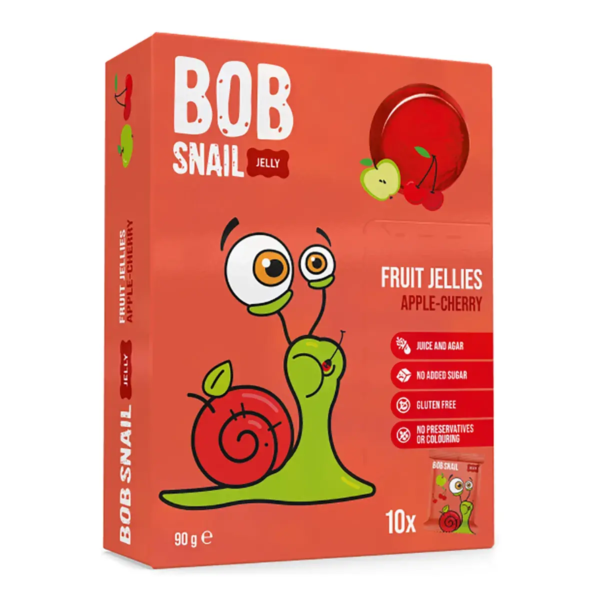 Натуральний мармелад Bob Snail Яблуко Вишня 90 г