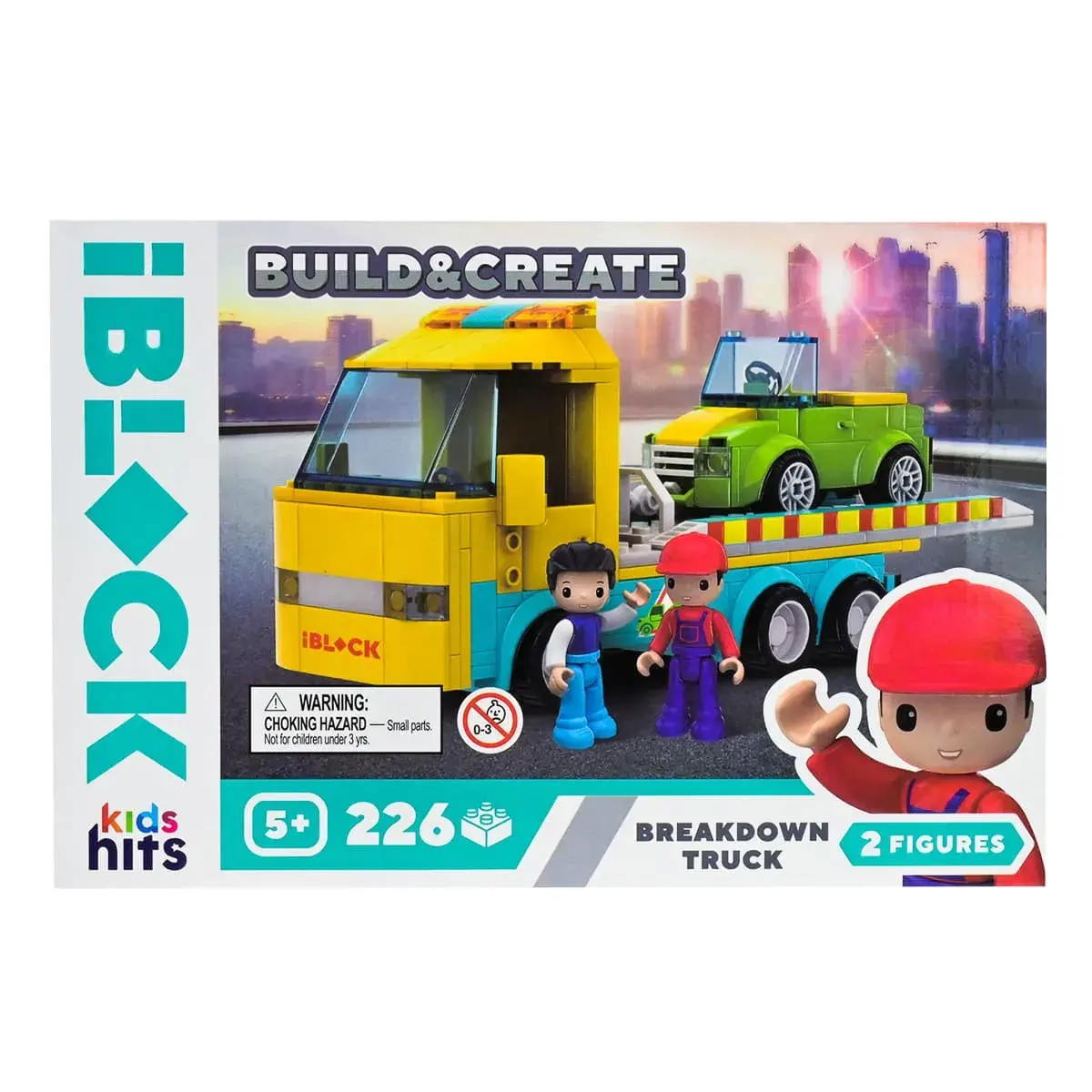 Конструктор Kids Hits IBlock Junior Евакуатор 226 ел, KH17/005/4