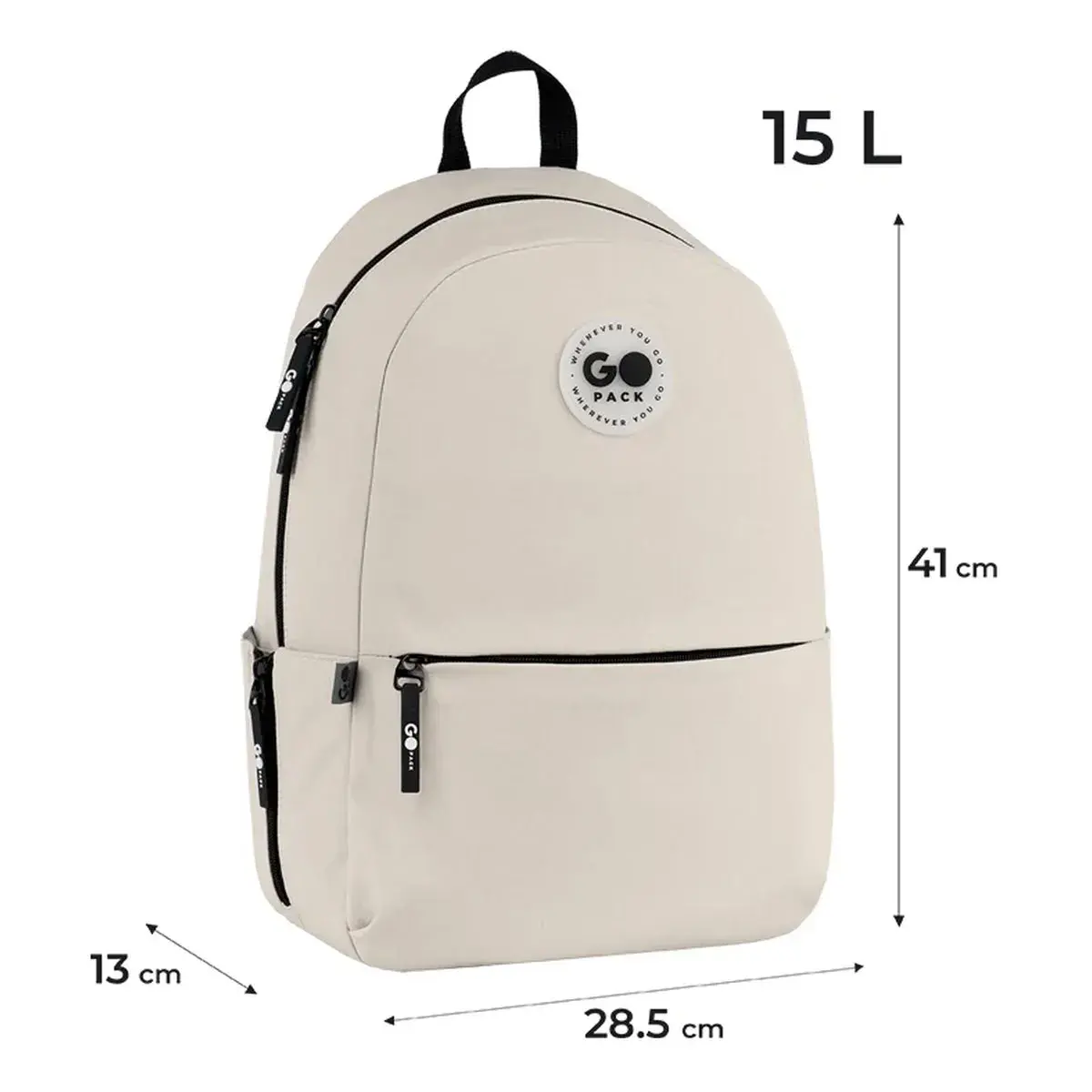 Рюкзак шкільний GoPack 188M-1 бежевий (GO26-188M-1) — фото 7