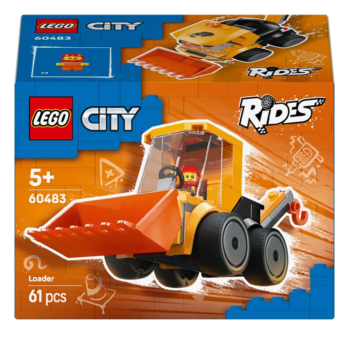 LEGO City Brick Rides Автівки — Будівельний навантажувач 60483