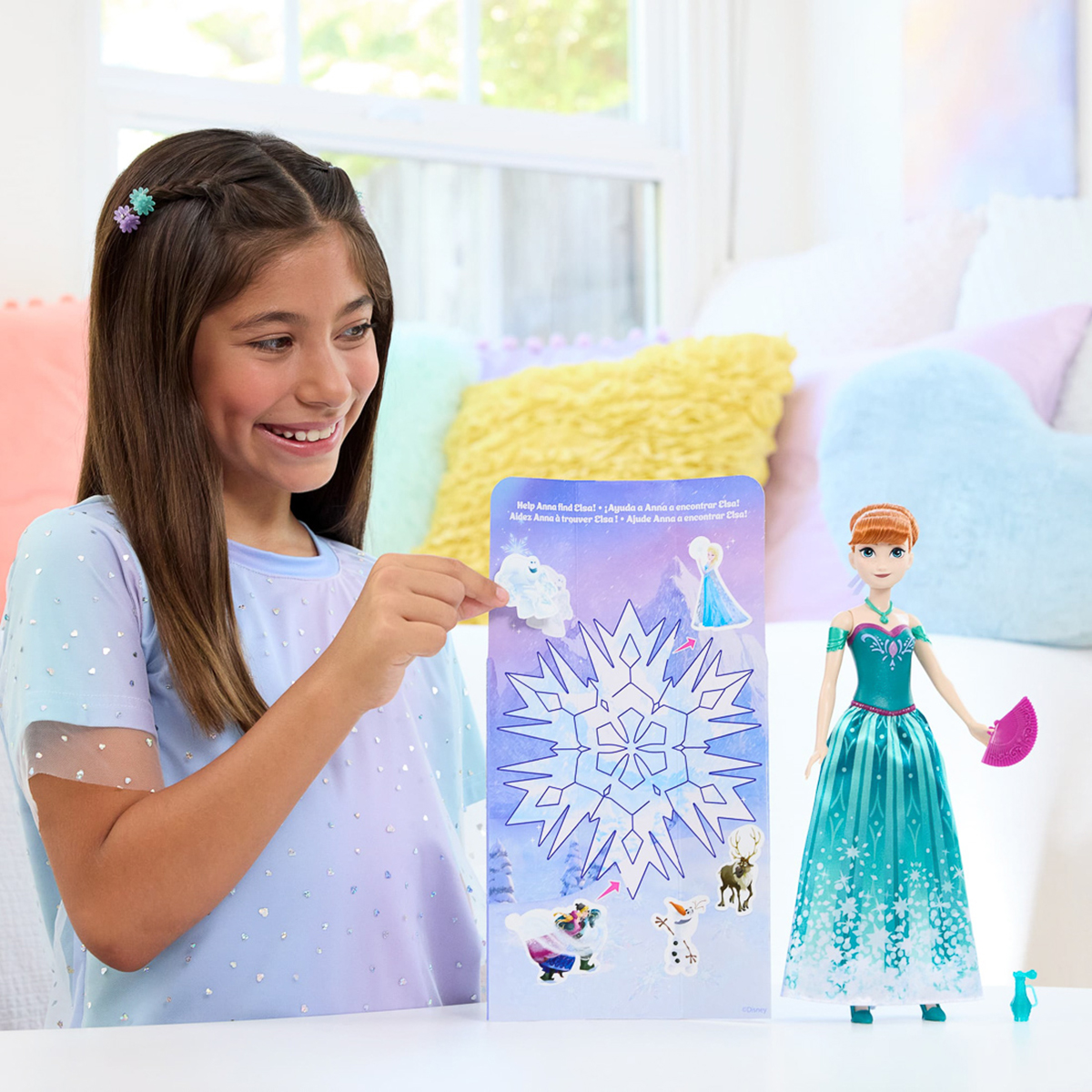 Набір-сюрприз Disney Frozen Spin and Reveal Зимова казка Анна, JBG60 — фото 6
