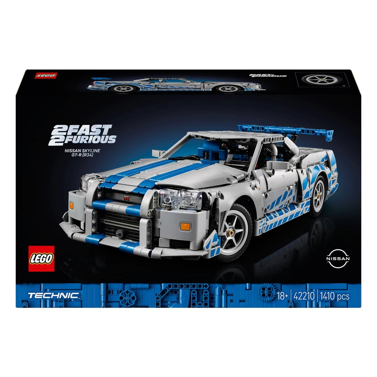 LEGO Technic Подвійний форсаж Автомобіль Nissan Skyline GT-R (R34) 42210