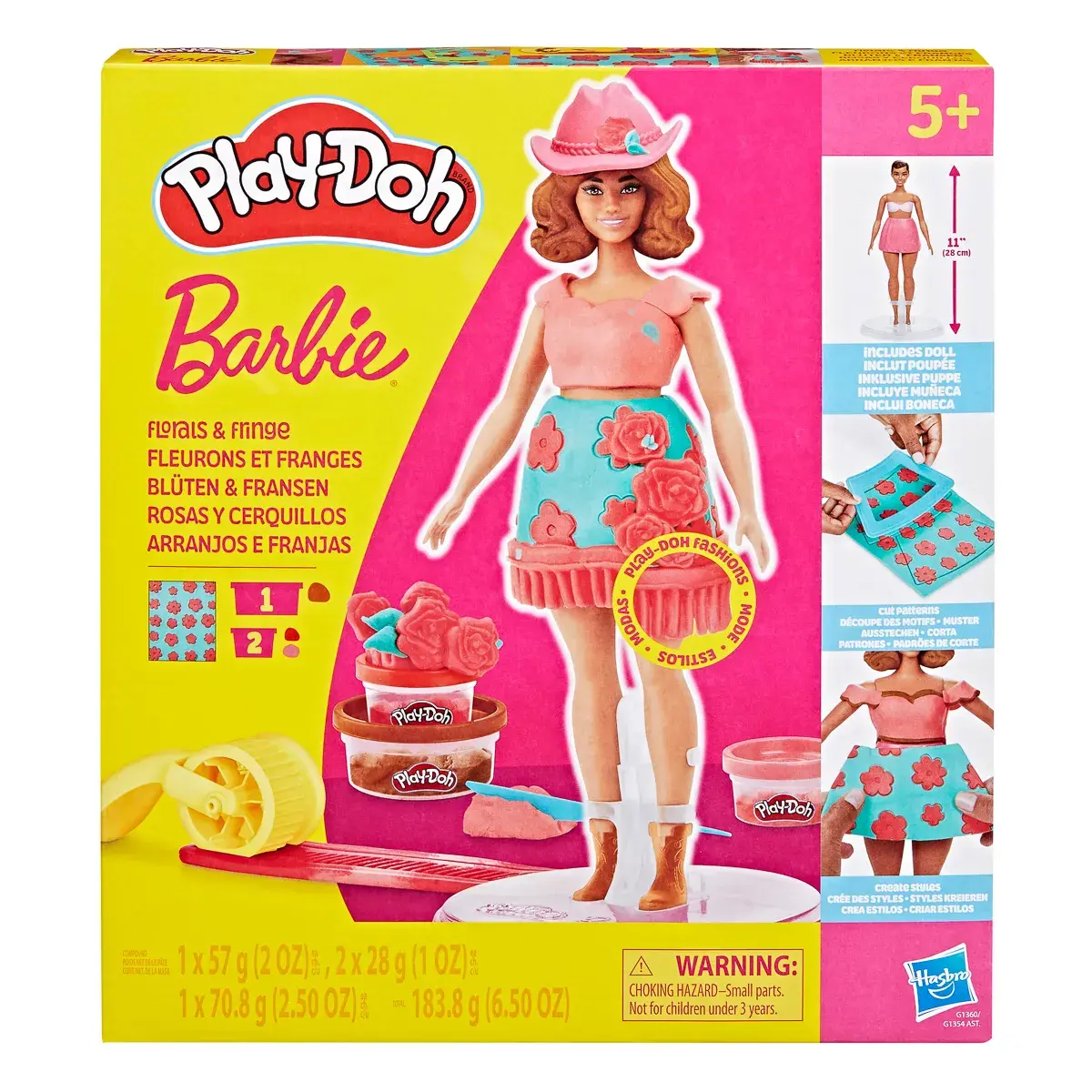 Набір для творчості з масою для ліплення Hasbro PD Barbie Квіти та бахрома (G1360)