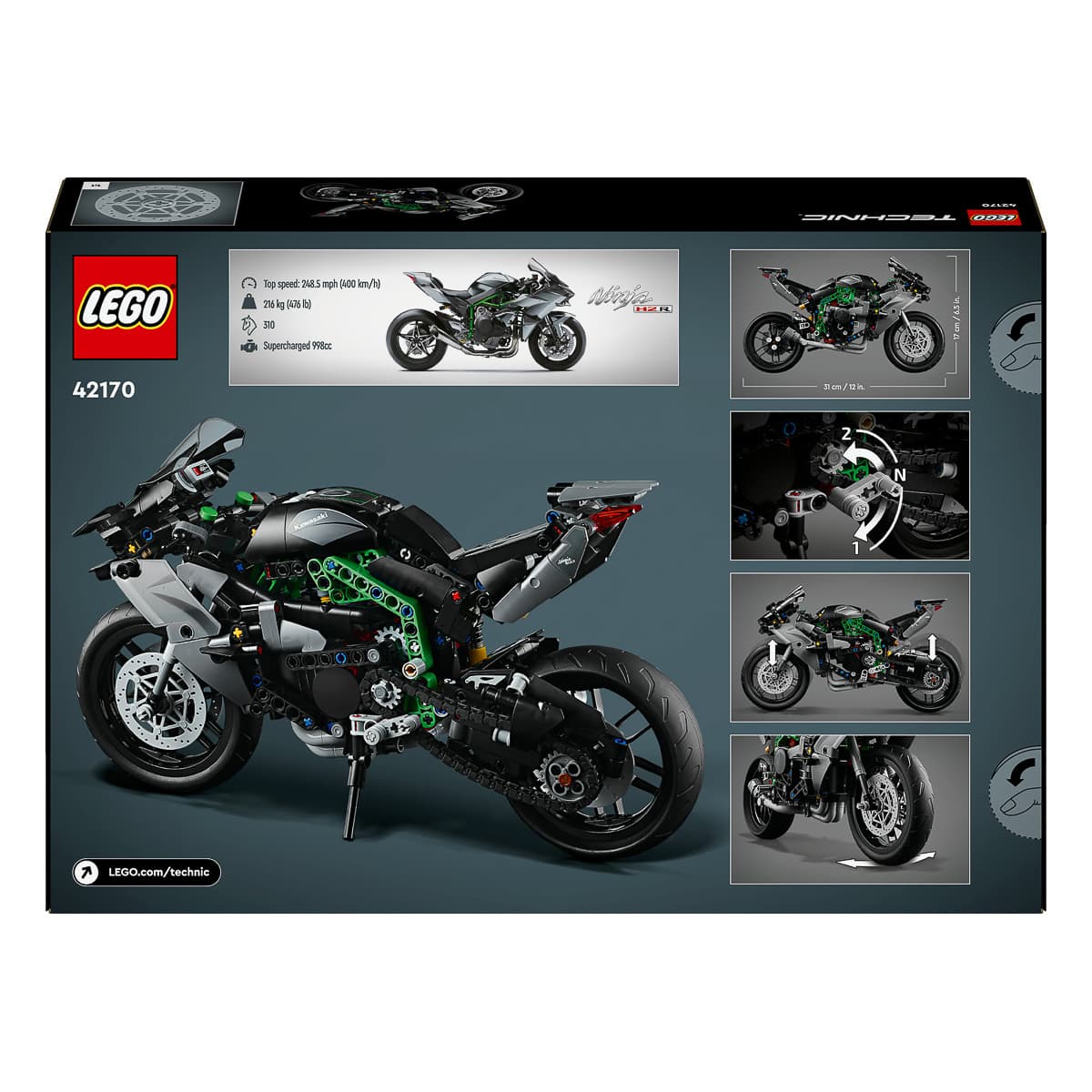 LEGO Technic Мотоцикл Kawasaki Ninja H2R 42170 — фото 9