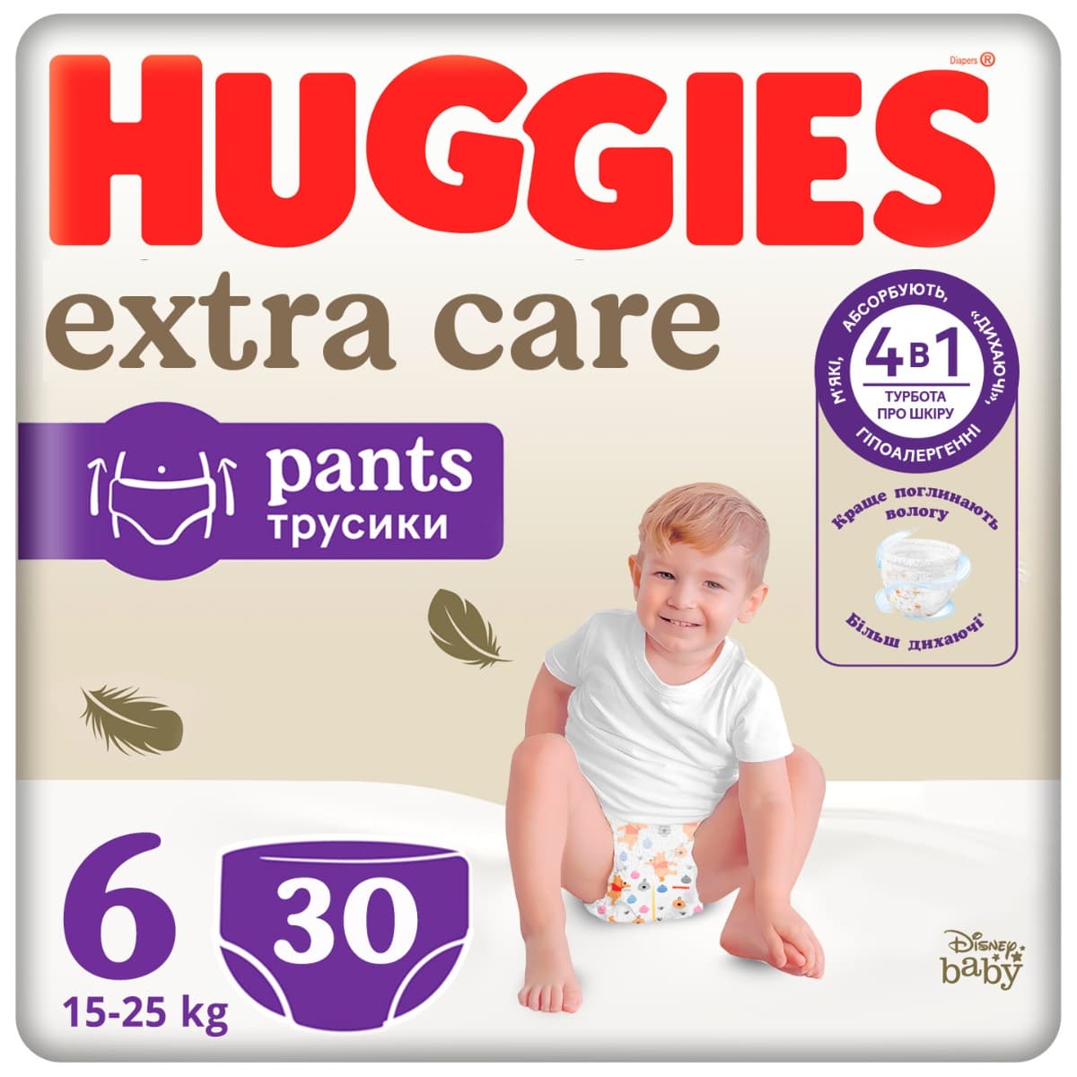 Підгузки-трусики Huggies® Extra Care 6 (15-25 кг), 30 шт  2659741