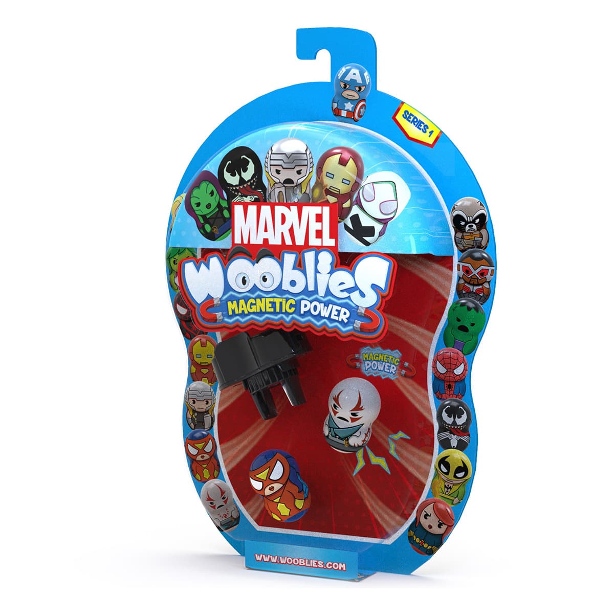 Ігровий набір Marvel Wooblies Superheroes з пусковим механізмом 2 шт, WBM008