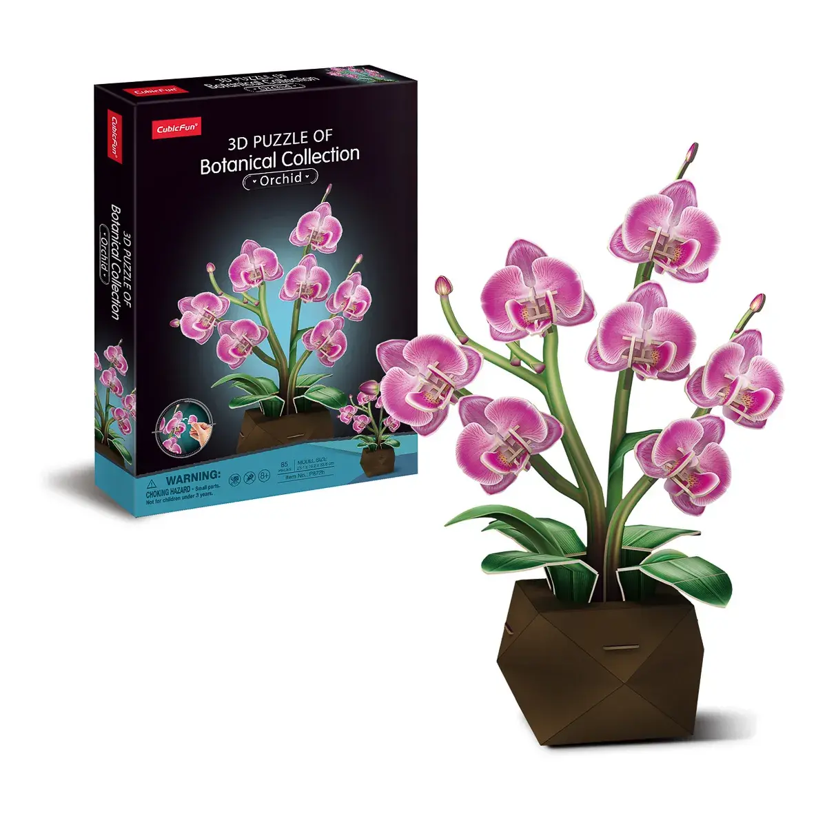 3D пазл-конструктор Cubic Fun Орхідеї 85 ел (P872h)