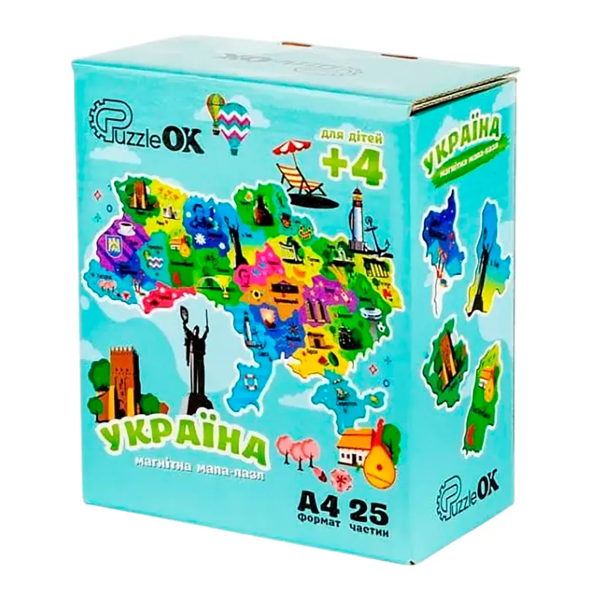 Магнітна мапа-пазл PuzzleOk Україна (PuzA4-22926)