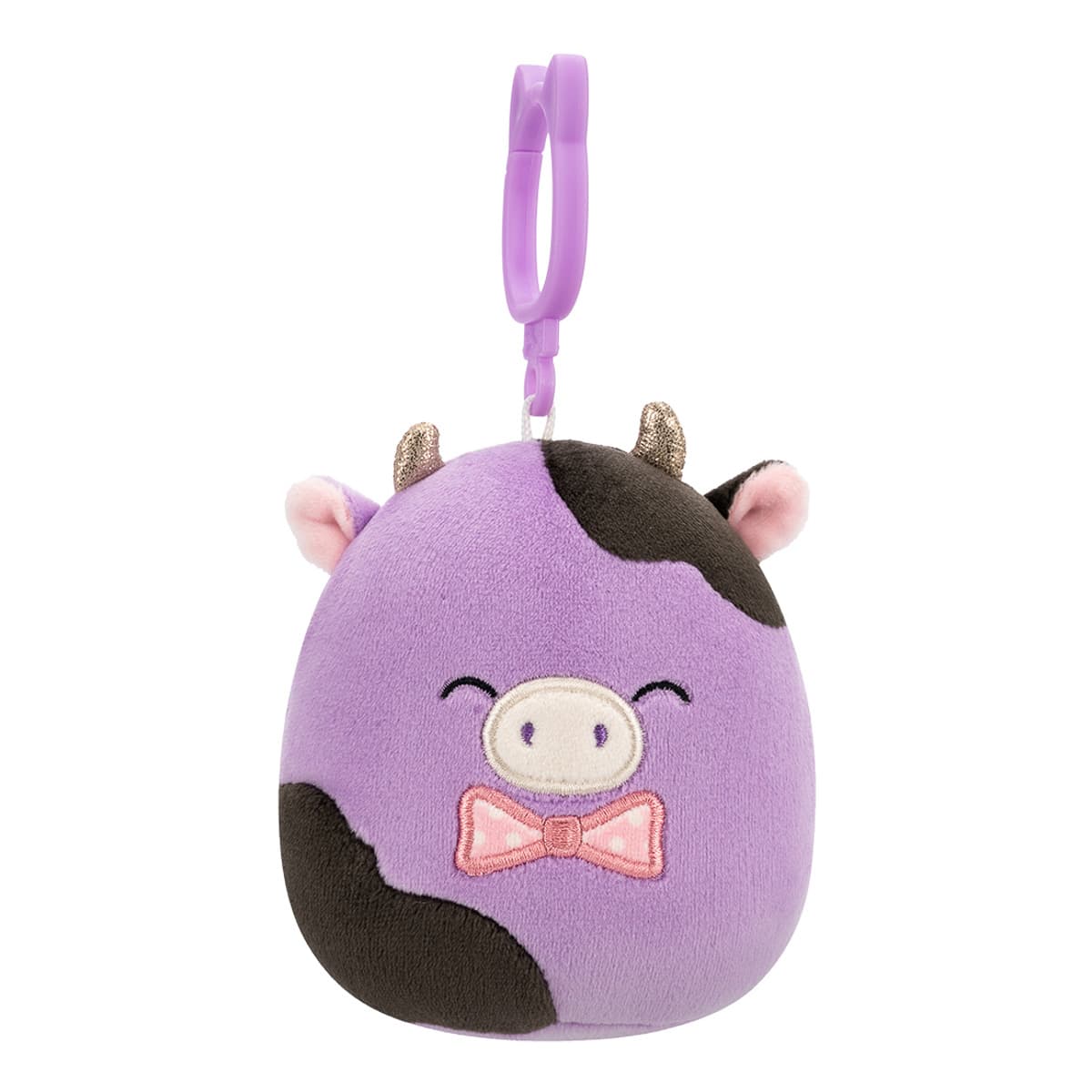 М'яка іграшка на кліпсі Squishmallows Корівка Олексі 9 см, SQCP00463