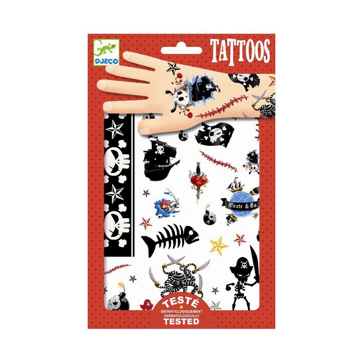 Набір наклейок на тіло DJECO Пірати, DJ09584