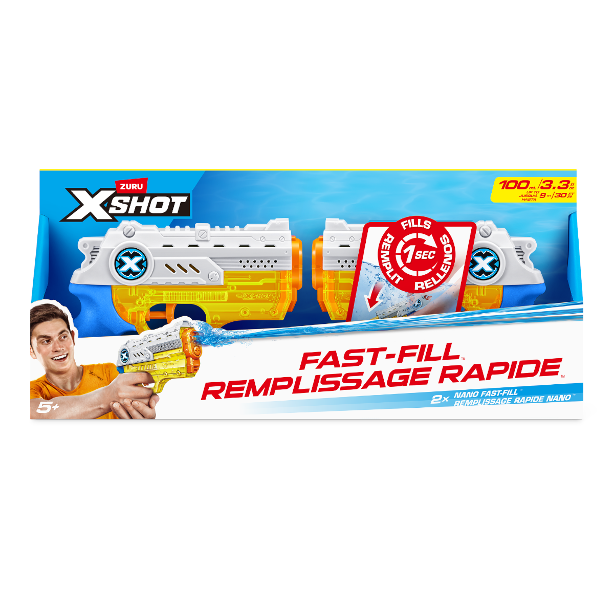 Набір водяних бластерів Zuru X-Shot Fast Fill Nano Double Pack 2 шт, 56334R