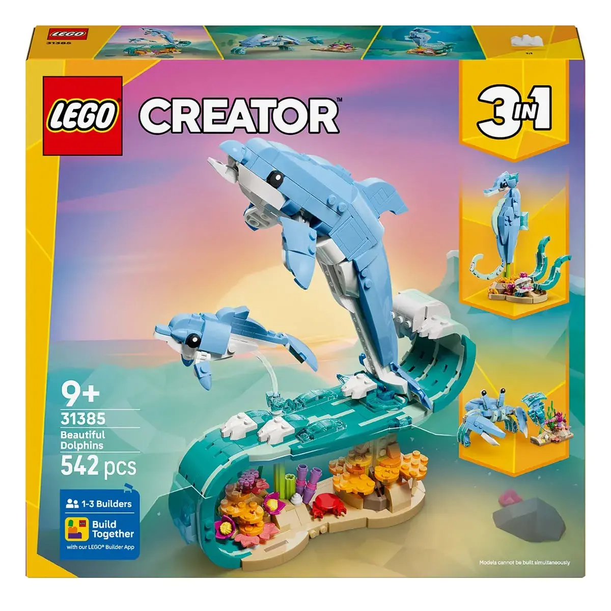 LEGO Creator Морські тварини: красиві дельфіни 31385