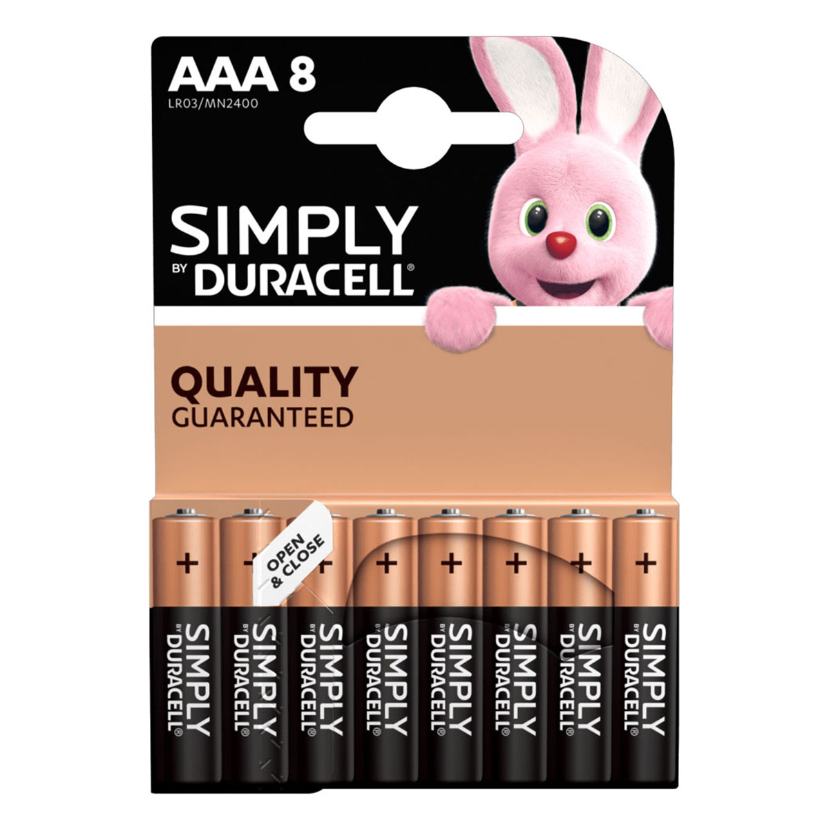 Батарейки лужні Duracell Simply AAA LR03/MN2400 8 шт