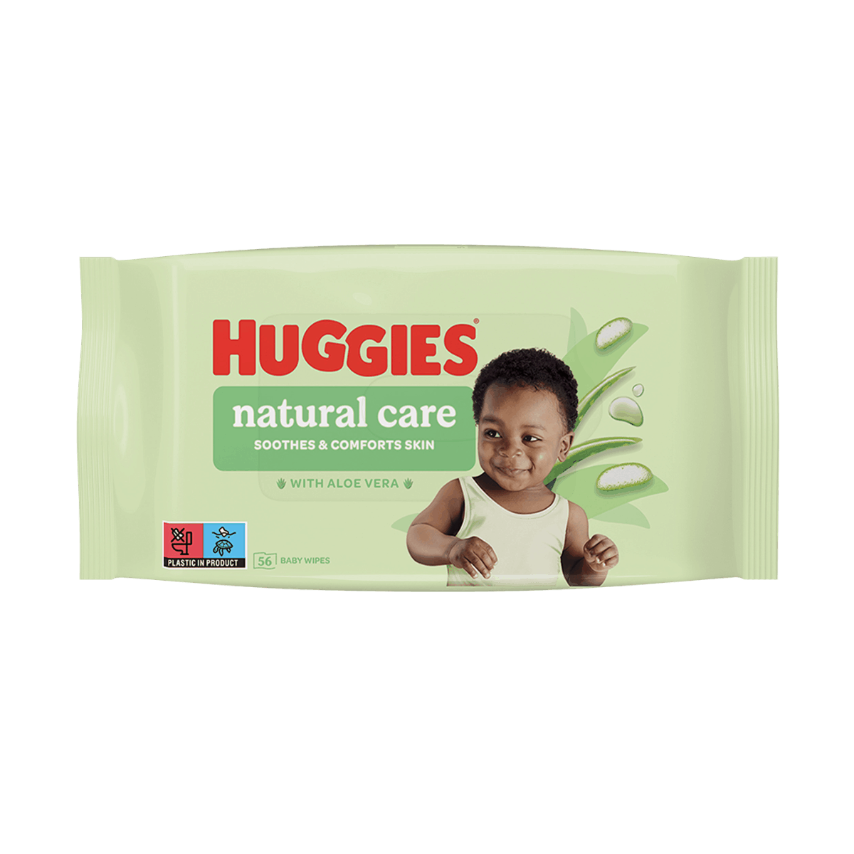 Дитячі вологі серветки Huggies Natural Care Single 56 шт 2430134