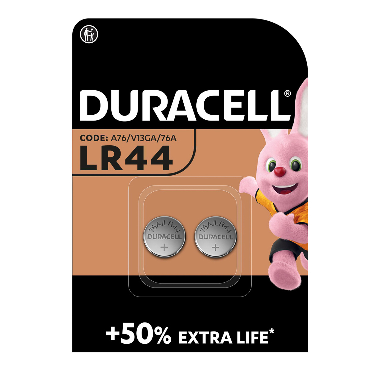 Батарейки лужні спеціальні Duracell 1.5V LR44 2 шт
