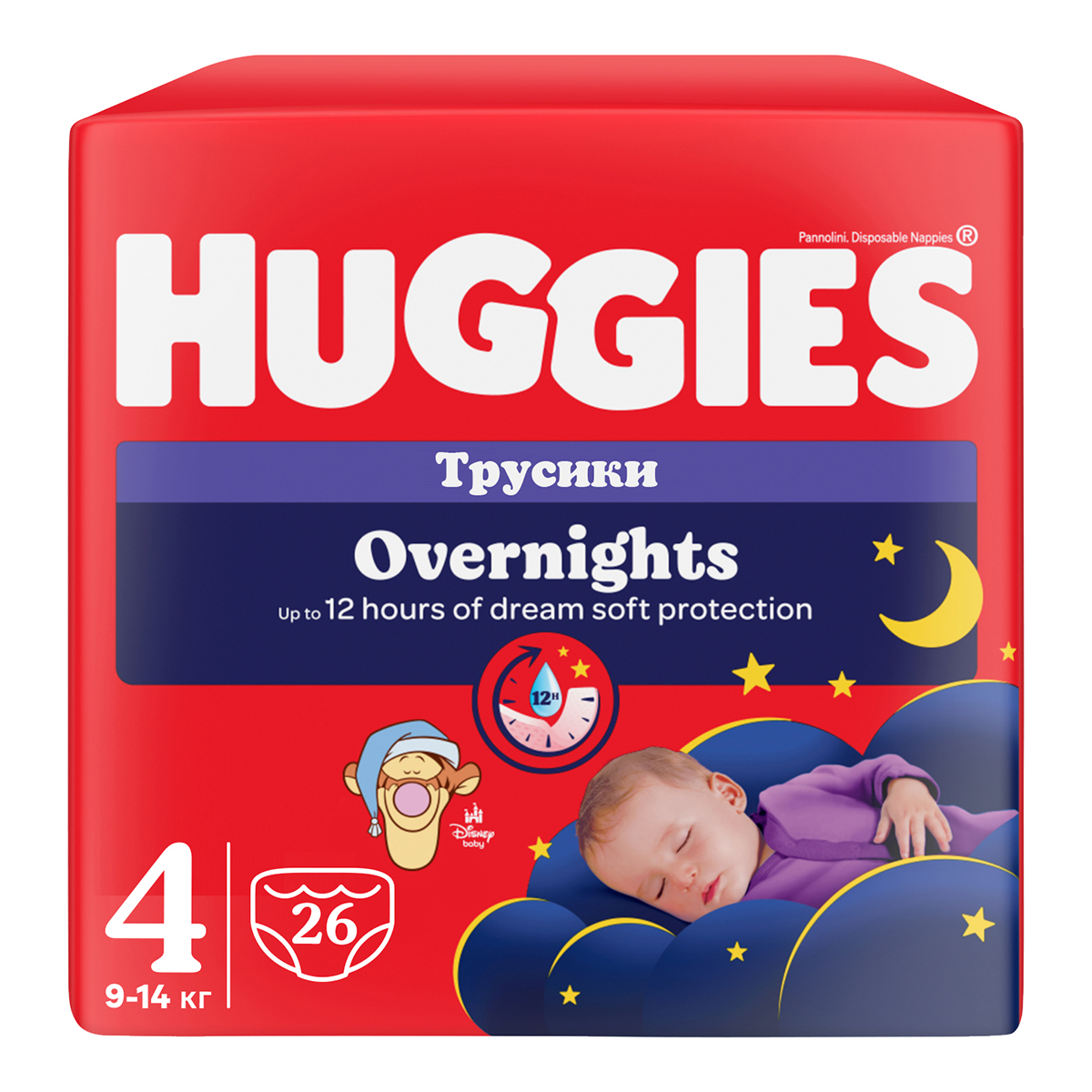 Підгузки-трусики Huggies Overnights 4 (9-14 кг), 26 шт